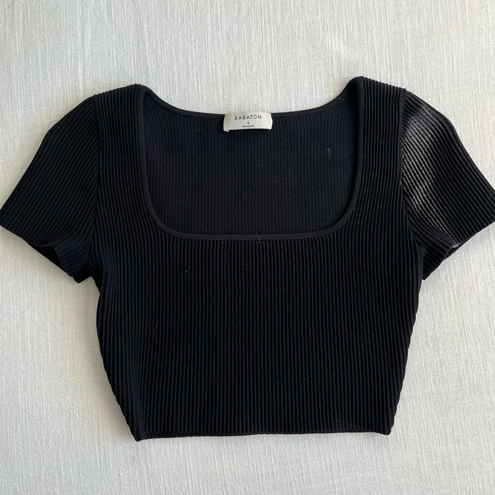 Babaton Sculpt Knit Squareneck Top